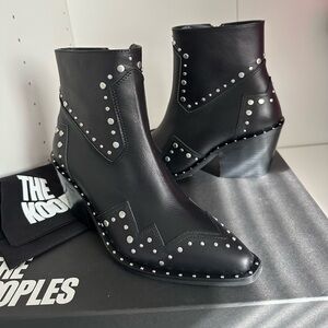 The Kooples Studded Black Ankle Boots